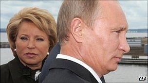 Valentina Matviyenko with Vladimir Putin
