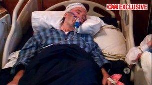 Abdelbaset al-Megrahi at his Tripoli home. Image courtesy of CNN