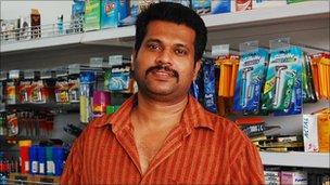 Sathianathan Mariappan at his store