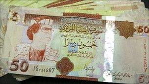 Old Libyan banknotes
