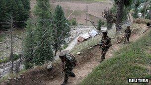 Indian troops on the LoC