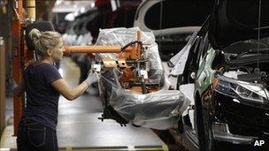 Worker at a Chrysler factory in Michigan