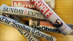 Sunday newspapers