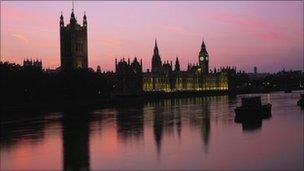 Palace of Westminster from the River Thames