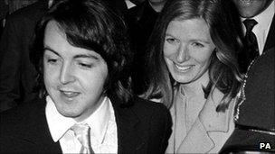 Paul McCartney leaving Marylebone Registry Office after marrying Linda Eastman
