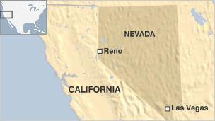 Map of Arizona showing Reno