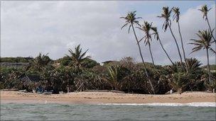 The beach near Kiwayu Safari village where holidaying British couple David and Judith Tebbutt were attacked