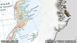 Map and satellite image