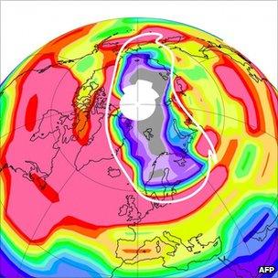 Arctic ozone hole
