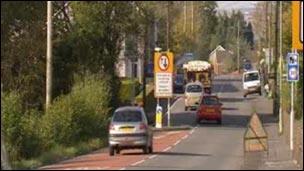 Traffig ar yr A474 yng Nghwmgors