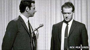 Brian Epstein (left) and Tony Barrow