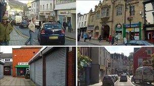 Aberystwyth, Wrecsam, Merthyr Tudful, Yr Wyddgrug
