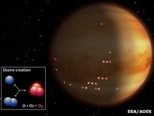 Ночная сторона Венеры (Фото: ESA/AOES)