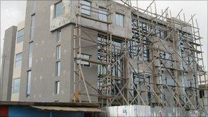 Construction work in Monrovia