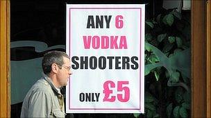Posters advertising alcohol
