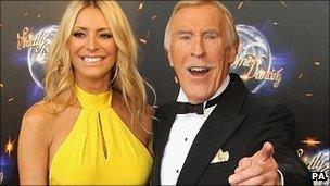 Tess Daly and Sir Bruce Forsyth