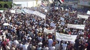 Protest in Hula, near Homs. 14 Oct 2011