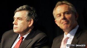 Gordon Brown (left) and Tony Blair