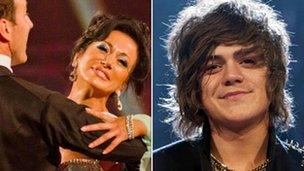 Strictly Come Dancing's Nancy Dell'Olio and X Factor's Frankie Cocozza