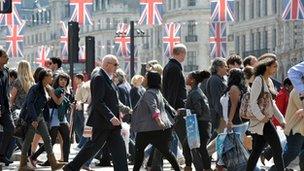 People walking in Regent Street, London