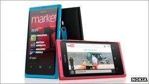 The Nokia Lumia 800 handset