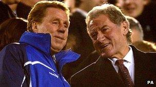 Harry Redknapp (left) with Milan Mandaric during their time at Portsmouth Football Club