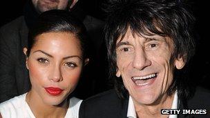 Ana Araujo and Ronnie Wood