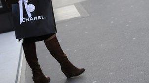 Woman with Chanel bag