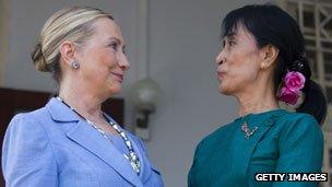 Hillary Clinton and Aung San Suu Kyi