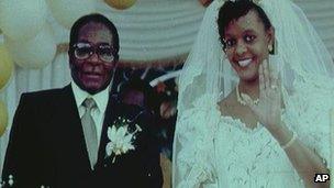 Robert and Grace Mugabe (file image from 1996)
