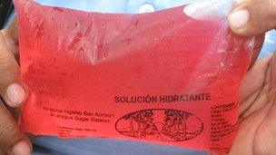 Hydration drink given to workers in Ingenio San Antonio, Nicaragua