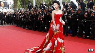 Chinese actress Fan Bing Bing on the red carpet in Cannes on 11 May 2011