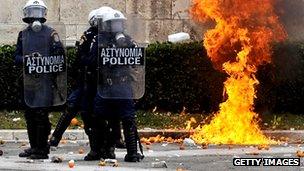 Protests in Greece over austerity measures