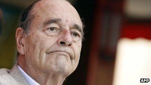 Former French President Jacques Chirac (file pic Aug 2011)