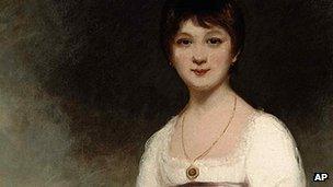 Portrait of Jane Austen by British painter Ozias Humphry