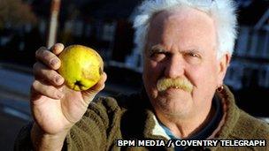 Keresley resident Dave Meakins with apple