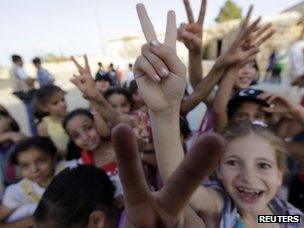 Children at an Amazigh school in Jadu