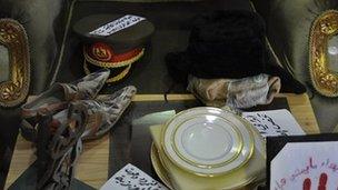 Gaddafi memorabilia in Misrata's war museum