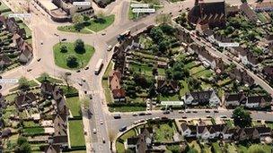 Aerial picture of Eltham shown to Old Bailey jury