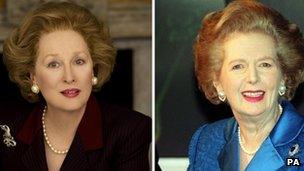 Meryl Streep as Margaret Thatcher; Mrs Thatcher in 1997