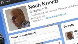 A screenshot of Noah Kravitz's Twitter profile