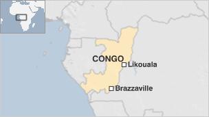 Map showing Likouala in Congo