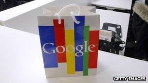 A Google shopping bag