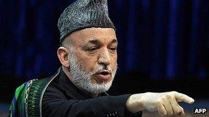 File picture of Afghan President Hamid Karzai