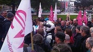 TV Licensing staff on strike