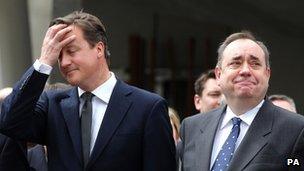 Prime Minister David Cameron and First Minister Alex Salmond