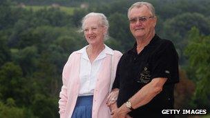 Queen Margrethe on holiday with Prince Henrik in France in 2007