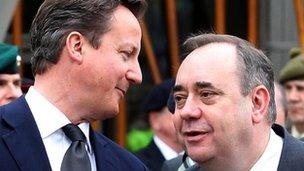 Mr Cameron said he would met Mr Salmond to discuss the referendum