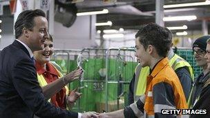 David Cameron meets young apprentices