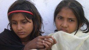 Versha and Pryanka, 11-year-old girls trafficked to work in the cotton fields of Gujarat